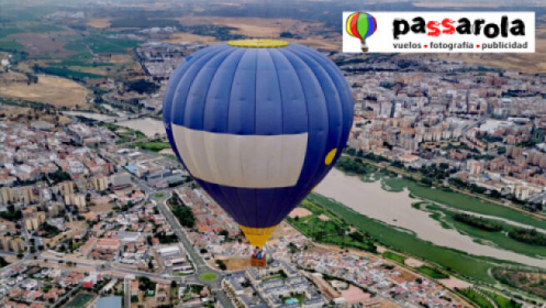 Viaje en globo con fotos, almuerzo y copa de cava en Badajoz